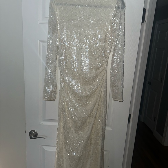 Wayf Dresses & Skirts - Wayf Cream Sequin Midi Dress